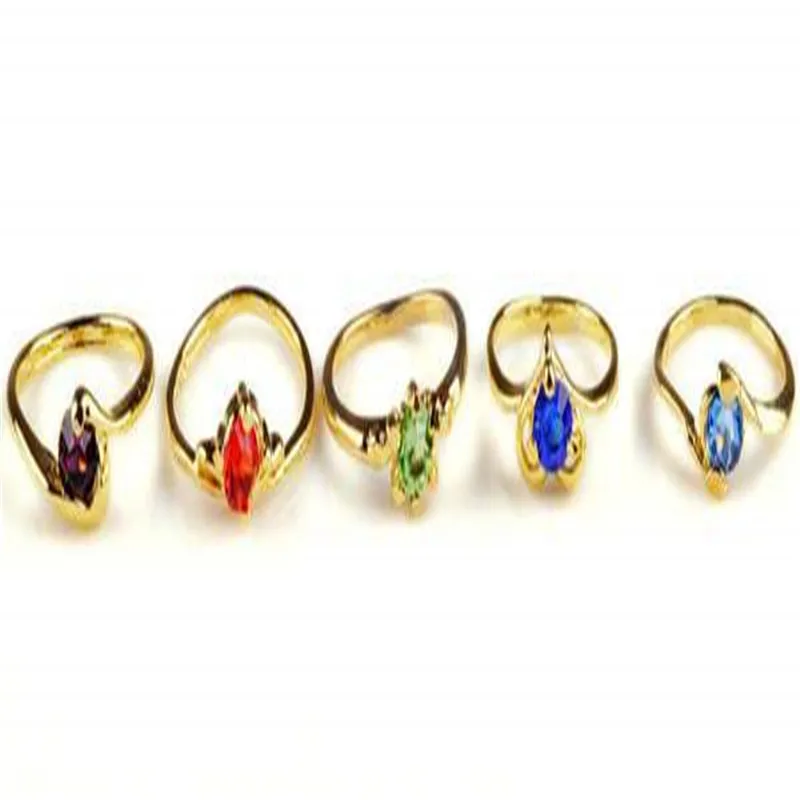 20pcs Wholesale Jewelry lots Mixed Colors Zircon Crystal Rhinestone Rings Women\'s Ring