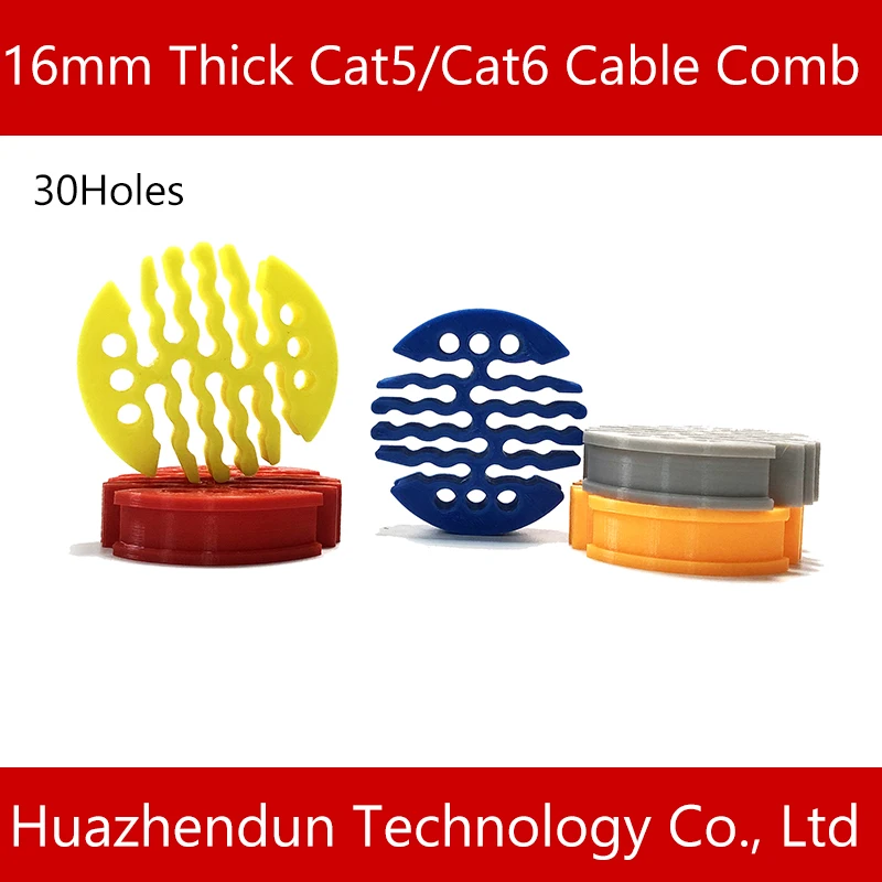 New Network cable Fixer Cable comb 16mm Thick 30Holes Cat5 / Cat6 for computer Room Category 5 / 6 Comb Arrangement Tidy Tool