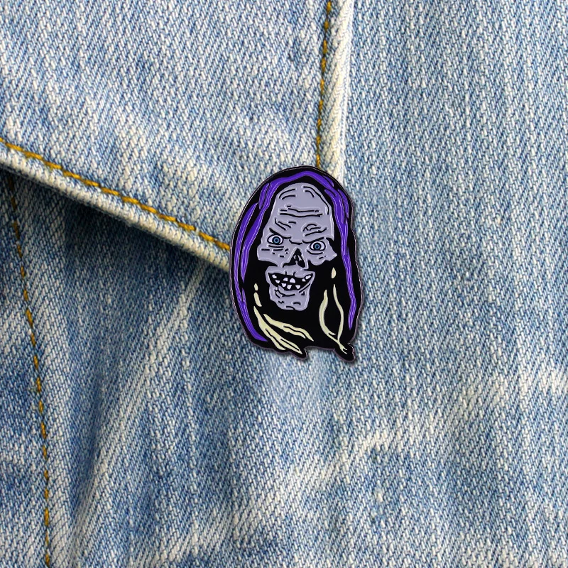 Tales from the Crypt Keeper Enamel Pin Classic Horror Television Series Ghouls Badge Creepy Halloween Decor