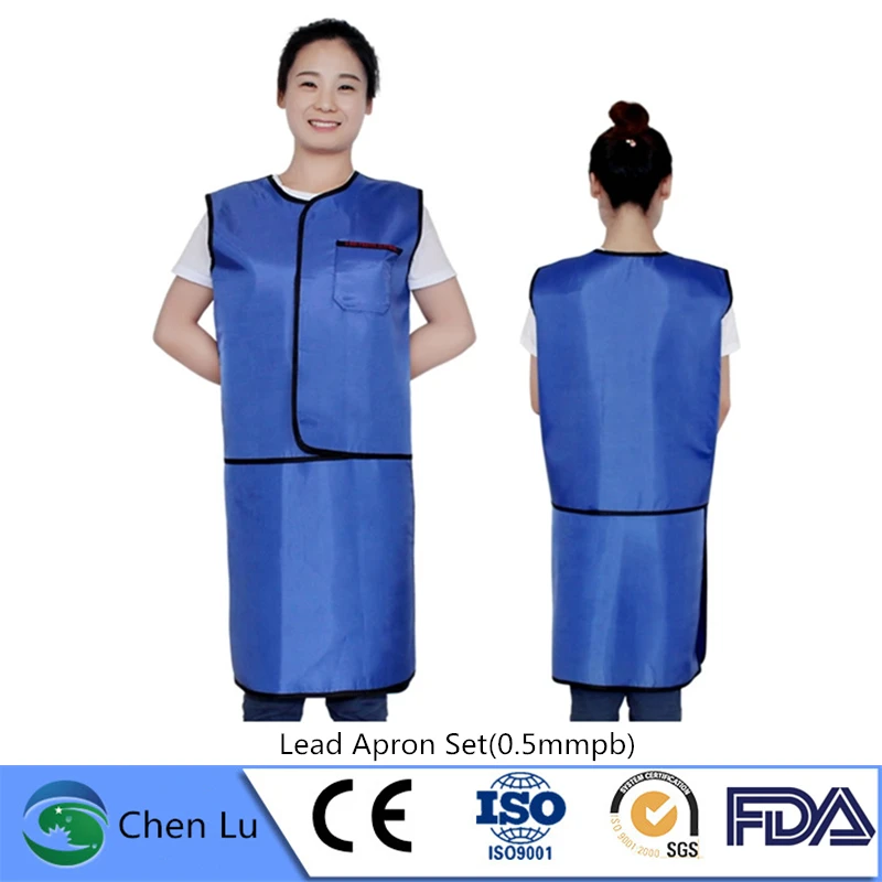 Direct selling x-ray protective lead apron set Hospital, Laboratory, factory ionizing radiation protection 0.35mmpb split skirt