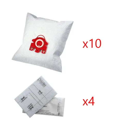 10 adet/grup Elektrikli Süpürge TOZ ÇANTALARI MIELE FJM C1 ve C2 Sentetik Tip Hoover + 4 adet FİLTRELER