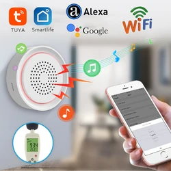 Tuya Smart Life WiFi Siren Alarm 100dB Alarm Siren Sensor Wireless Sound Light Alarm Home Security System Support Alexa Google