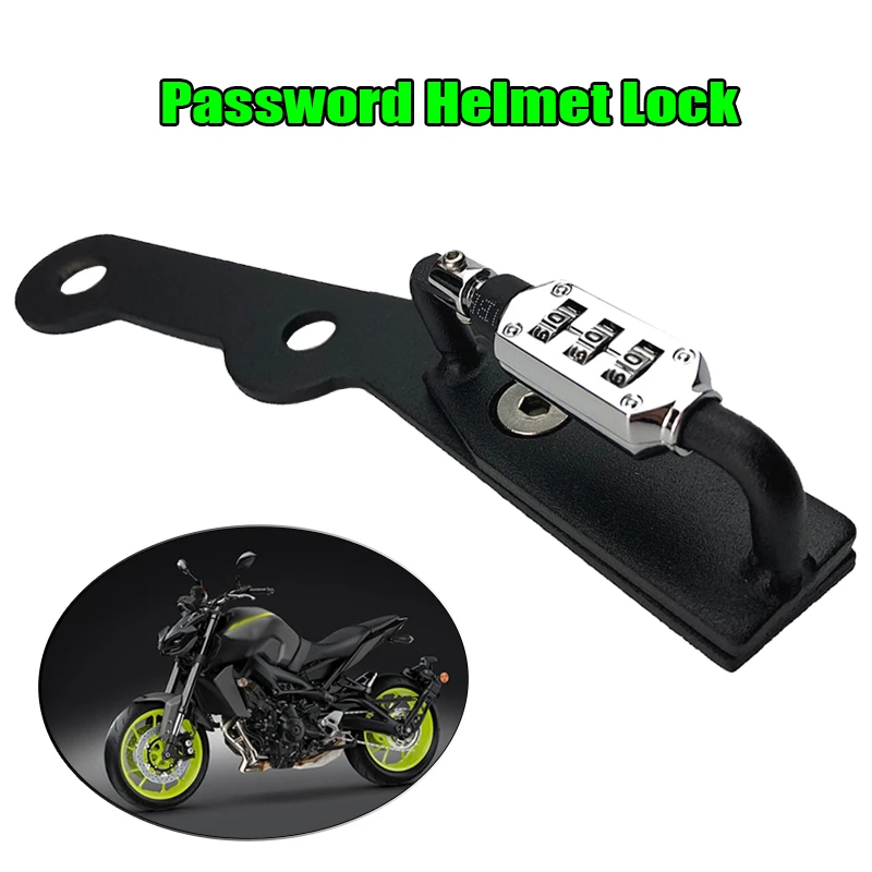 

For Yamaha MT-09/FZ-09 14-19, FJ-09 14-17, XSR900 2015 Helmet Lock Password Mount Hook Black Side Anti-theft Security Motorcycle