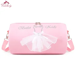 New Design Girls Ballet Dance Bag Pink Ballerina Backpacks  Waterproof PU Shoulder Bags for Kids