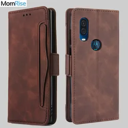 Wallet Cases For Motorola MOTO One Vision Case Magnetic Closure Book Flip Cover For Moto P50 Leather Card Photo Holder Phone Bag