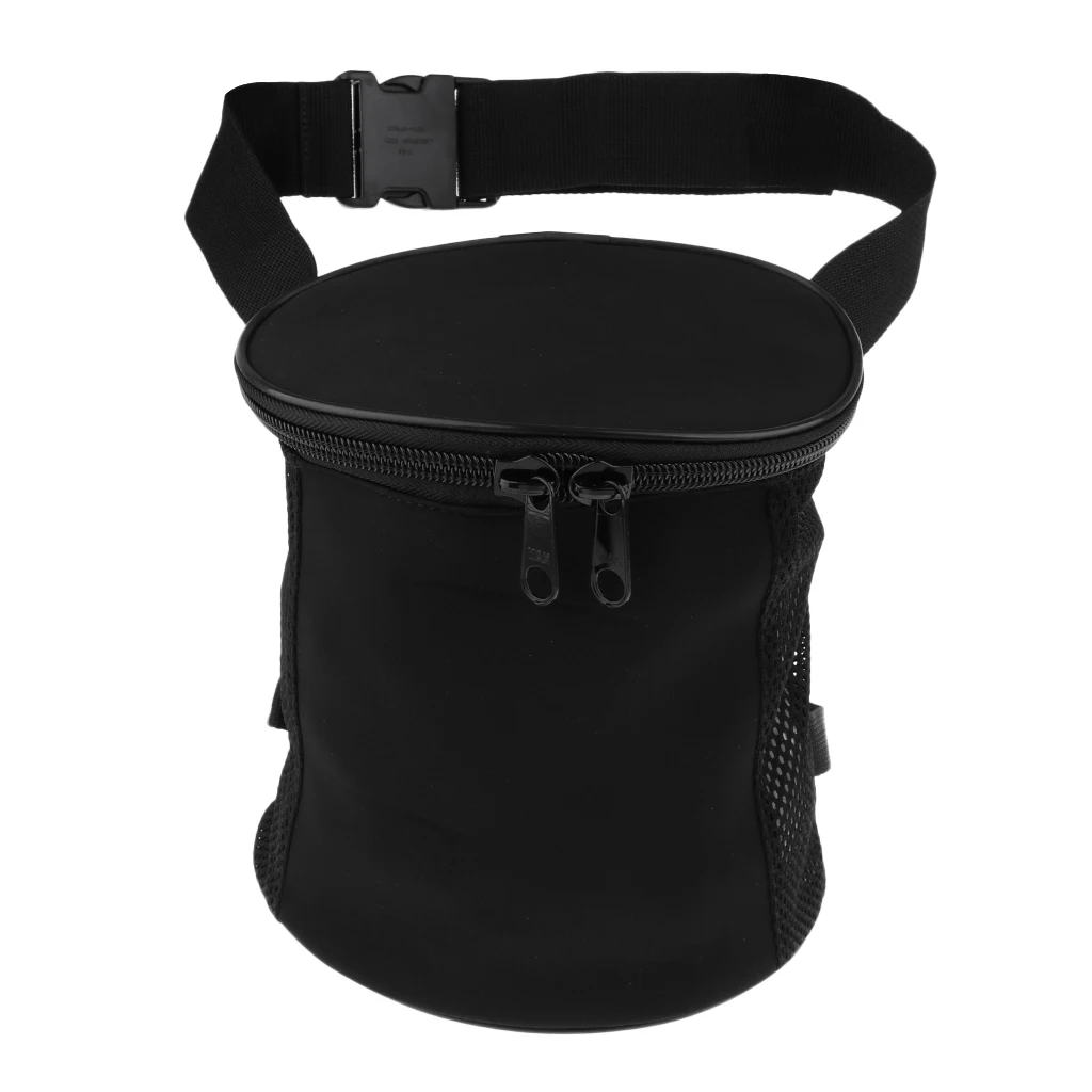 Bolsa de malla de neopreno para buceo, soporte de almacenamiento de equipo de buceo, forma de cilindro con cremallera, correa para el muslo y la muñeca, 3mm