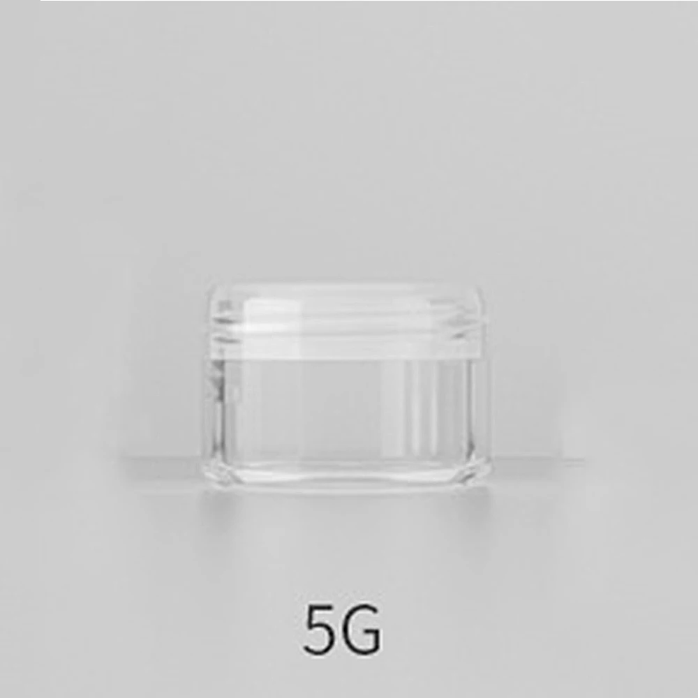 3g/5g/10g/15g/20g Plastic Transparent Empty Makeup Jar Pot Refillable Sample Bottles Travel Face Cream Lotion Cosmetic Container