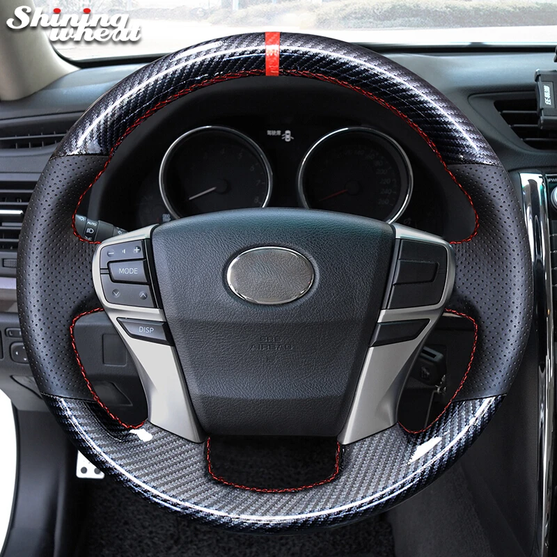 

Shining wheat PU Carbon Fiber Steering Wheel Cover for Toyota Reiz Mark X 2009-2015