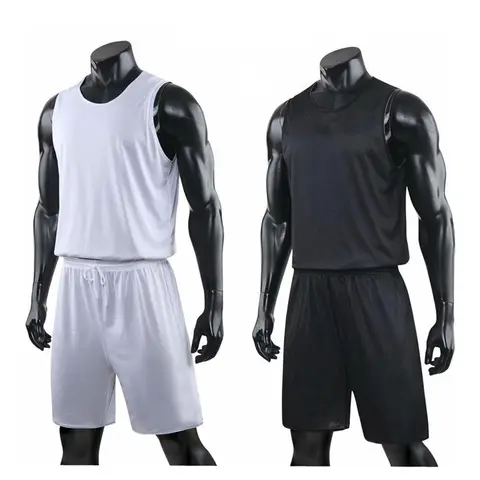 Double-sided Wearable Basketball jersey Uniforms Men Kids Sports Suits Breathable Quick-drying Men basketball Jerseys