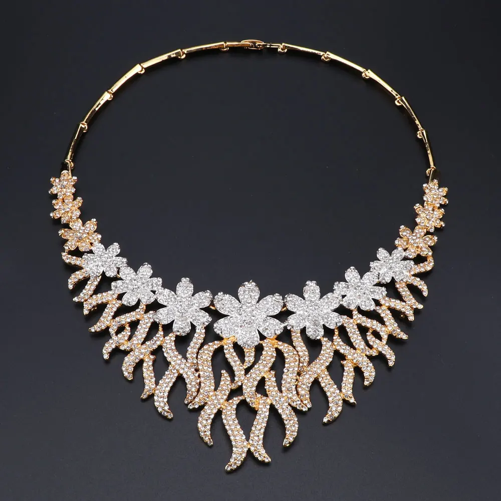 CYNTHIA Luxury Necklace Jewelry Sets For Women Dubai Gold Color African Arabic Wedding Bridal Collection Sets