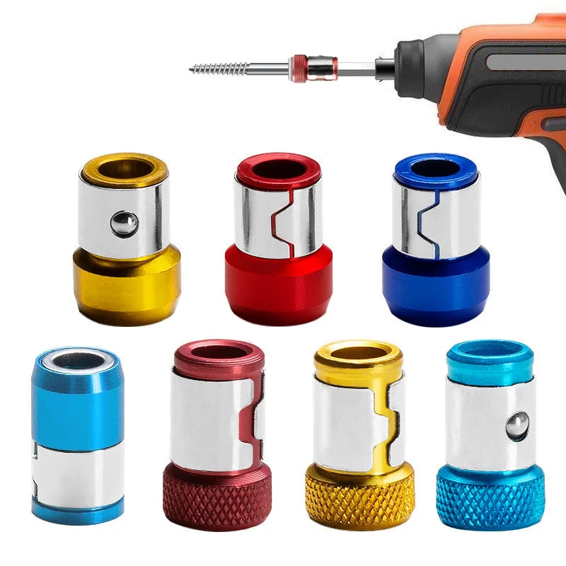 Screwdriver Magnetic Ring 1/4'' Universal Screw Driver Head Magnetic Ring Accessories for 6.35mm Shank Anti-Corrosion Drill Bit