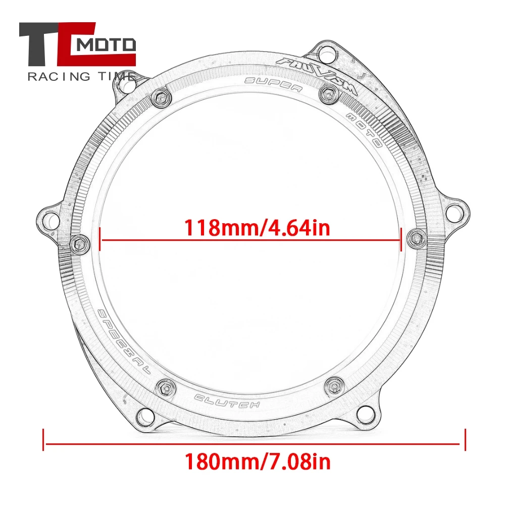 Capa de embreagem transparente para yamaha yz250f 2019 2020 2021 yz 250f/z 250 f protetor de motor de motocicleta