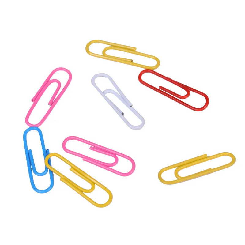 50Pc Kleurrijke Paperclips Metalen Markering Bookmark Label Teken Papier Briefpapier Clips Voor Ticket Holder Pins School Kantoorbenodigdheden