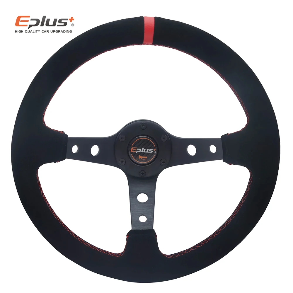 EPLUS Car Sport Steering Wheel PVC Racing Type High Quality Universal 320MM Or 350MM Aluminum Retrofit Modified Auto Styling