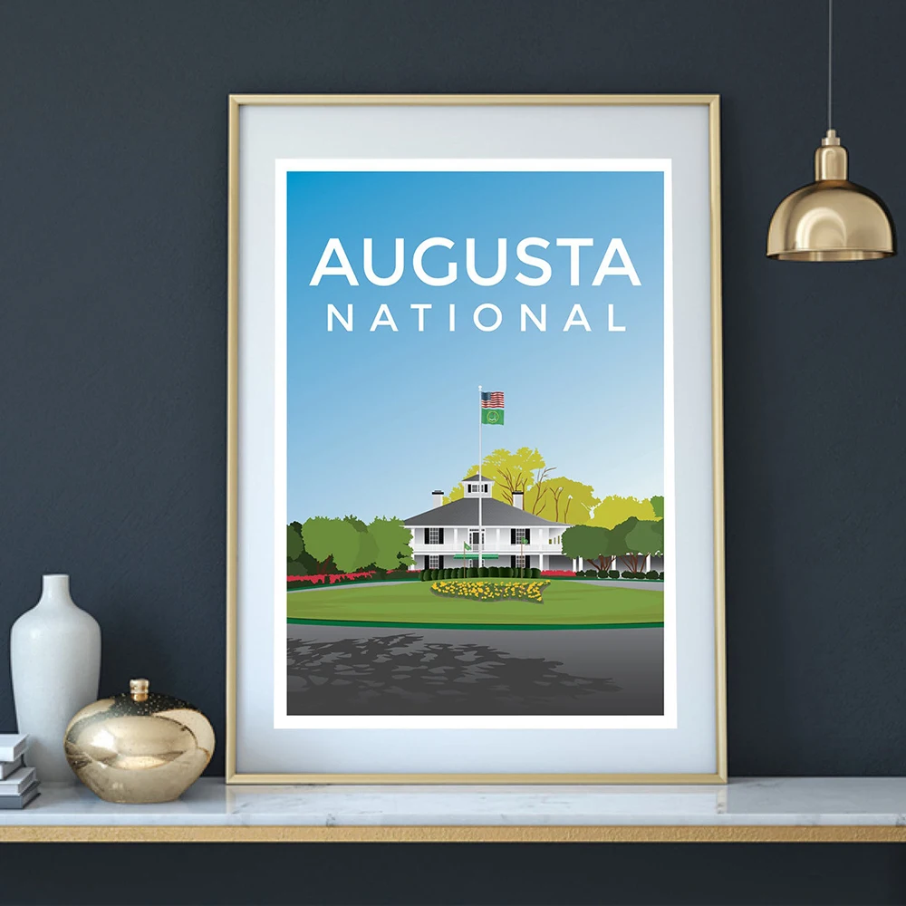 US Masters Golf Travel Poster Print Christmas Gift for Prints Classic Pose Canvas Painting On Wall Art Decor Picture For Living