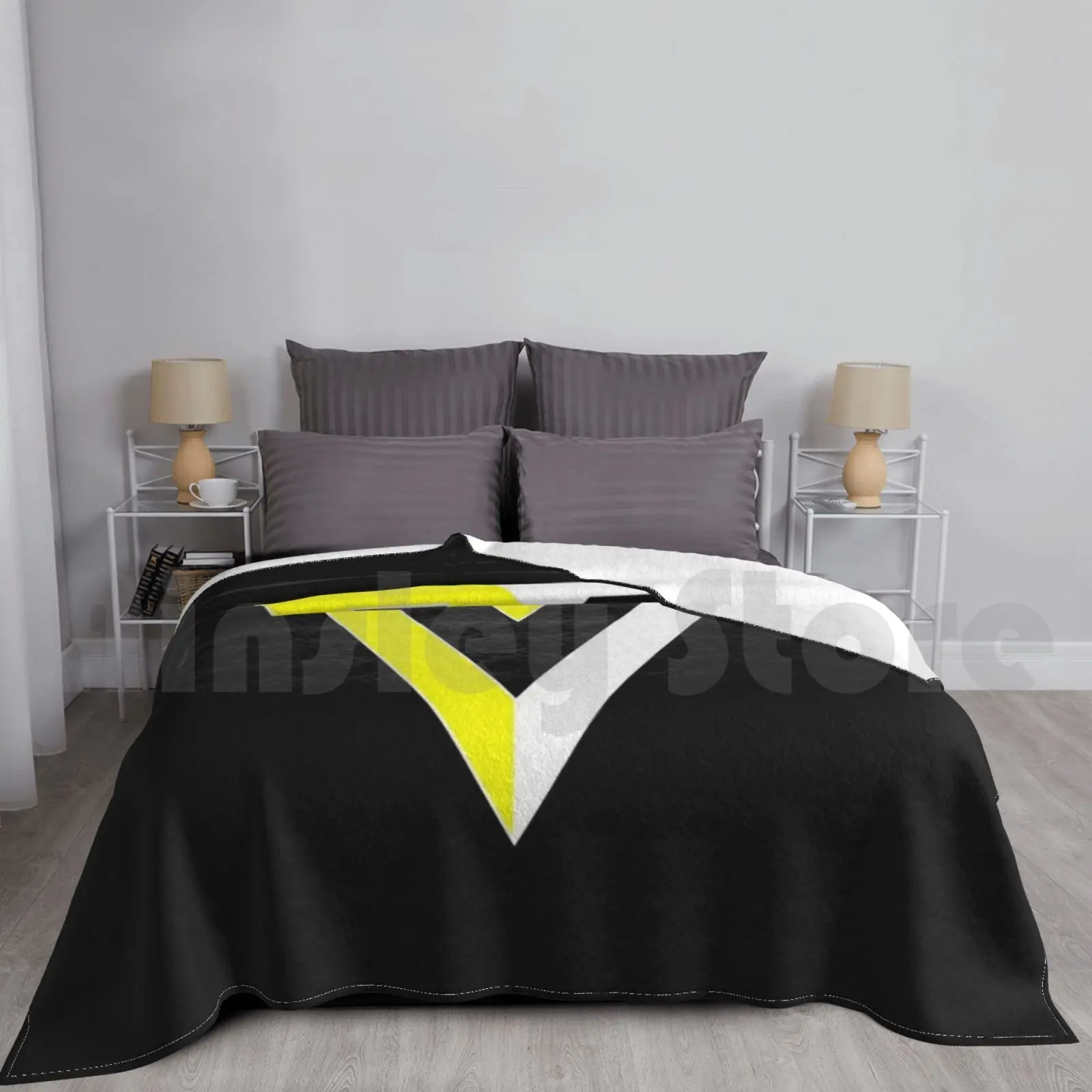 V Is For Voluntary Ancap Anarcho-Capitalism Blanket Fashion Custom Cool Funny Humor Libertarian V V Is For