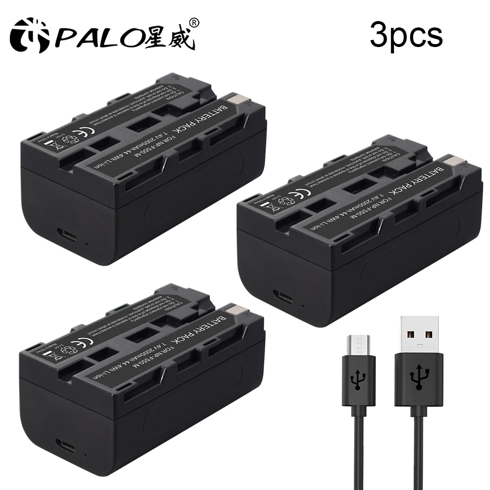 

PALO NP-F550 NP F550 NPF550 Rechargeable Li-ion Camera battery For Sony NP-F330 NP-F530 NP-F570 NP-F730 NP-F750 NP-F770 NP-F970