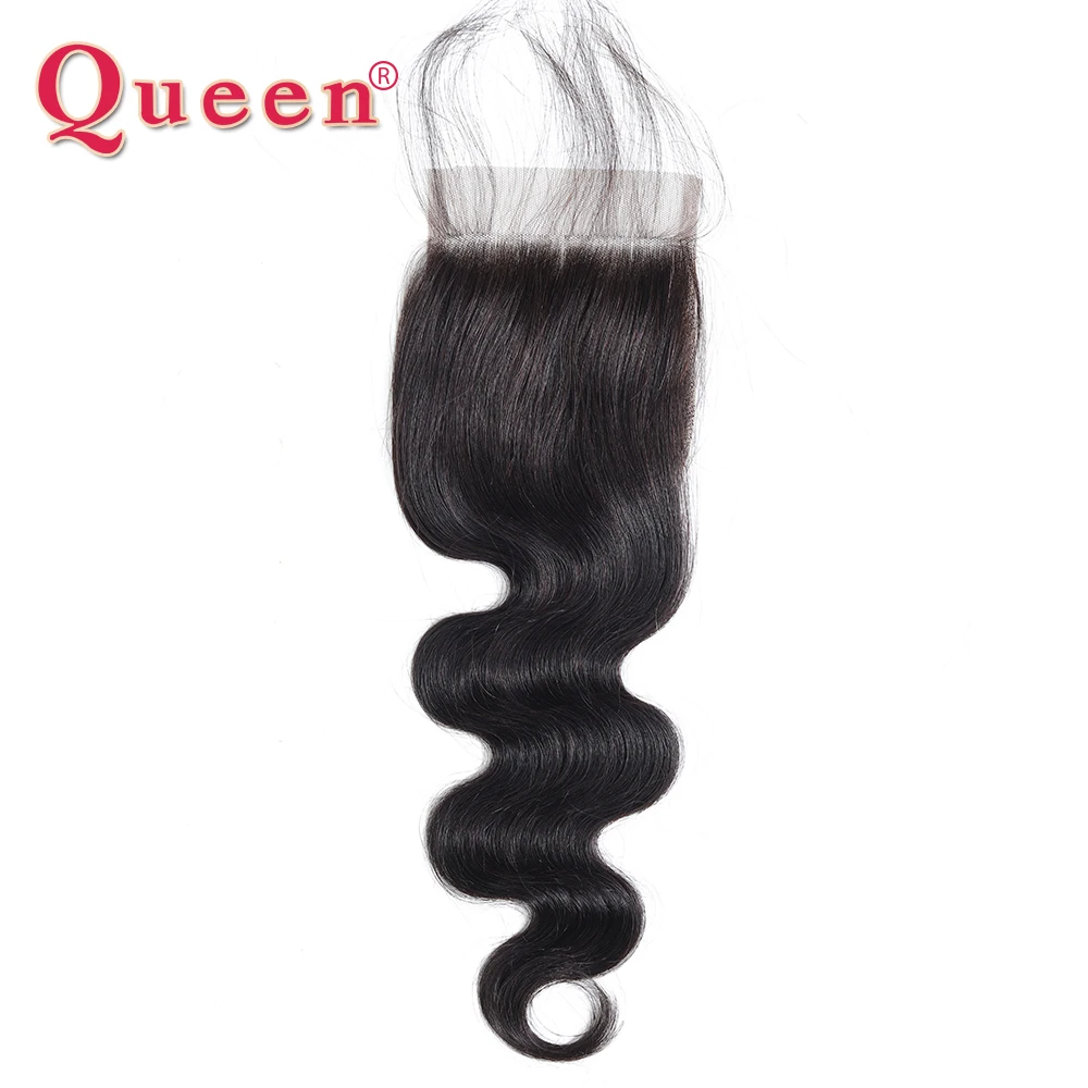 

4X4 Body Wave Lace Closure Brazilian Human Hair Closure Pre Plucked With Baby Hair Natural Color 10-20 inch Closures Queen Hair