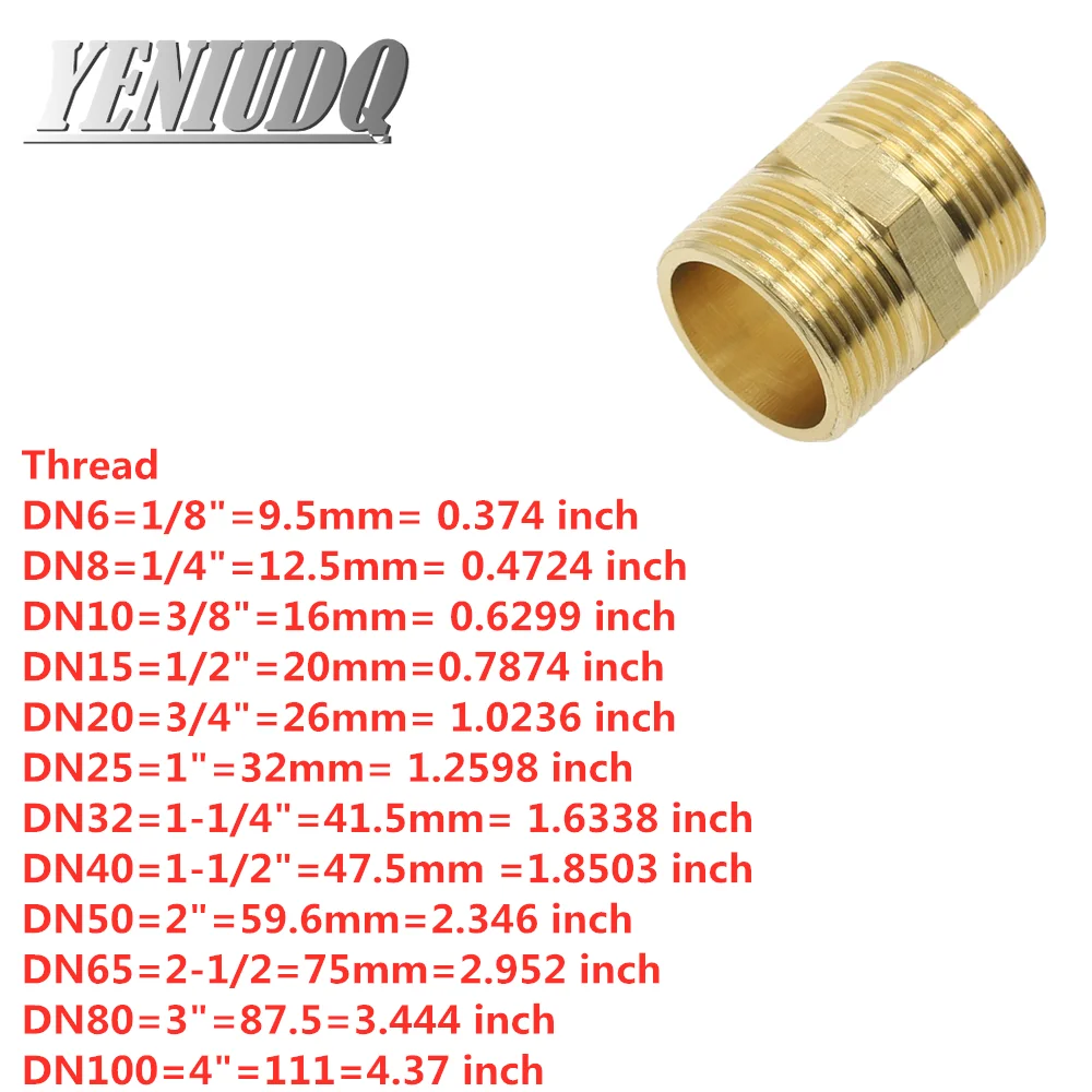 Brass Pipe Hex Fitting Quick Adapter 1/8\