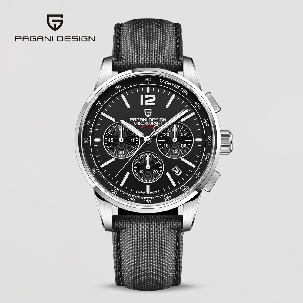 PAGANI DESIGN Mens Watches Sports Chronograph Men Quartz Wristwatches Top Luxury Business Waterproof Sapphire Glass Montre Homme