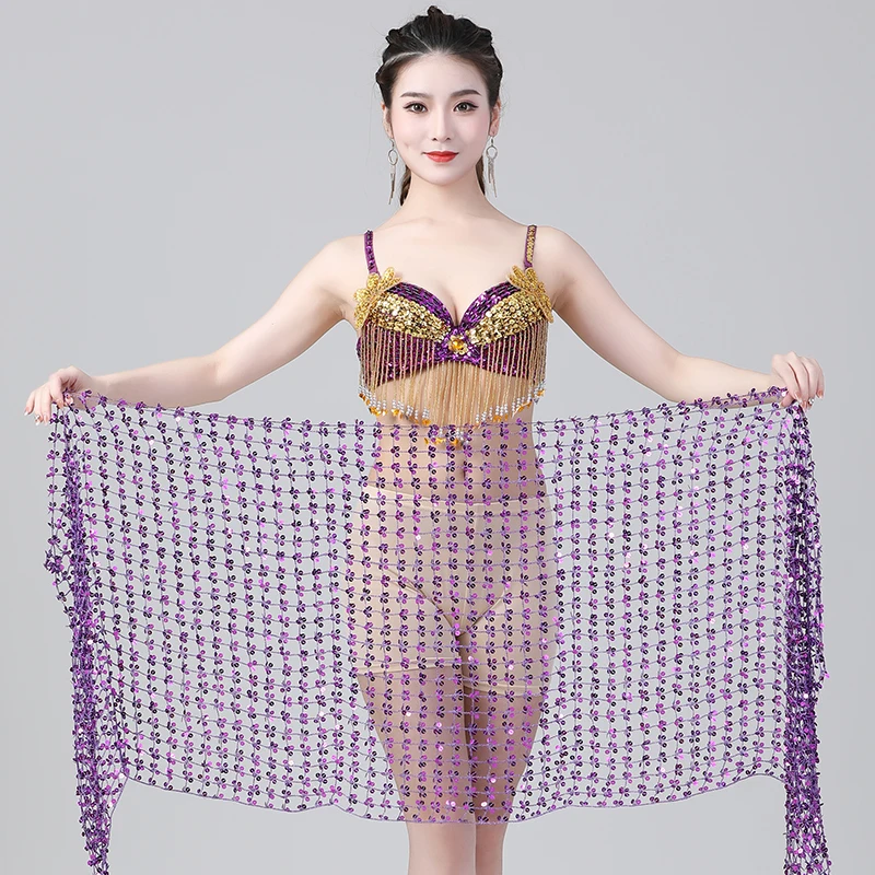 Belly dance veil for women belly dancing clothing hip scarf women Oriental Dance chian belt accessories