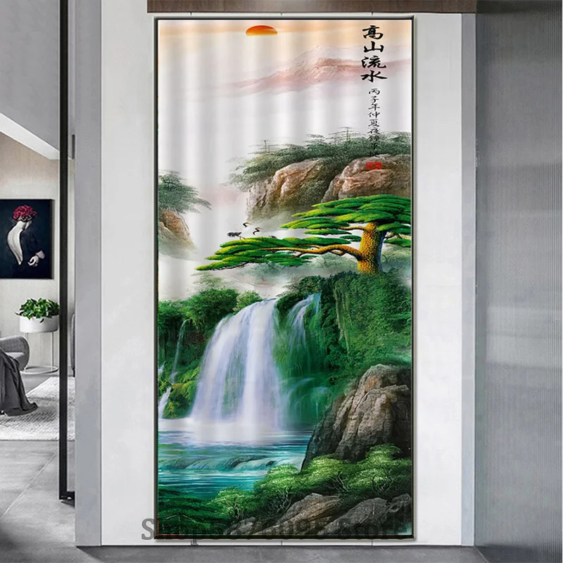 Diamond Painting Full Display beautiful waterfall diy Mosaic Embroidery Spectacular scenery Hallway,corridor,aisle Decor TT5876