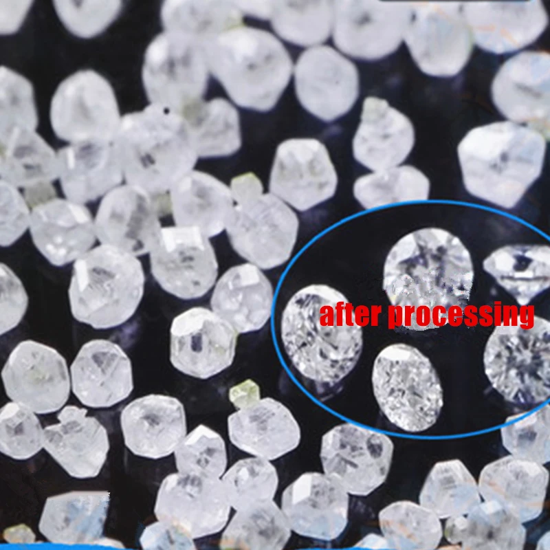 สีขาวธรรมชาติเพชรเม็ด 1.2 มม.-4 มม.หลวมสีขาวอุตสาหกรรม uncut หยาบเดียว-คริสตัลสำหรับเครื่องประดับ