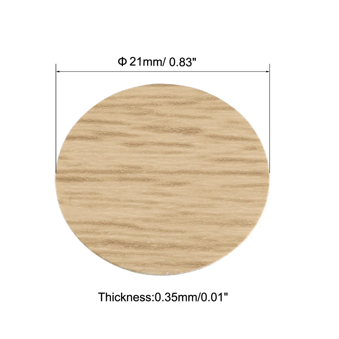 Uxcell 54 In 1 Zelfklevende Schroef Gat Stickers,1 Tafel Zelfklevende Schroefdeksels Doppen Stofdichte Sticker 21Mm Diep Eiken