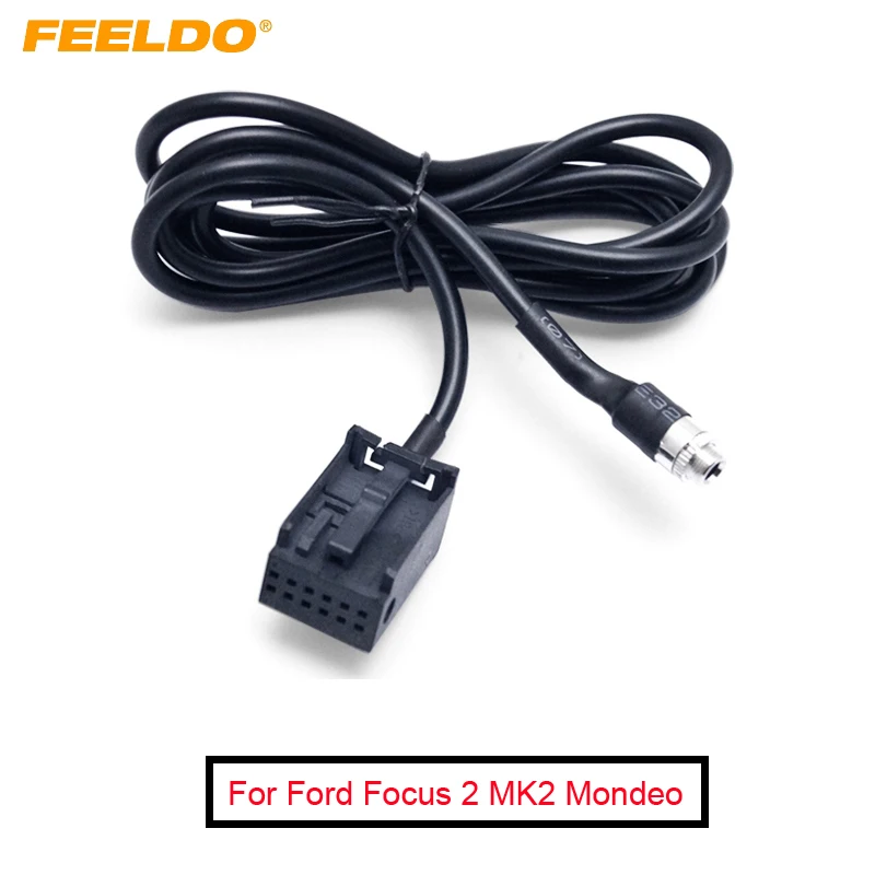 FEELDO 30Pcs Car Radio CD Player Auxiliary Aux Audio Cable For Focus 2 MK2 Ford Mondeo Aadpter Wire #1406