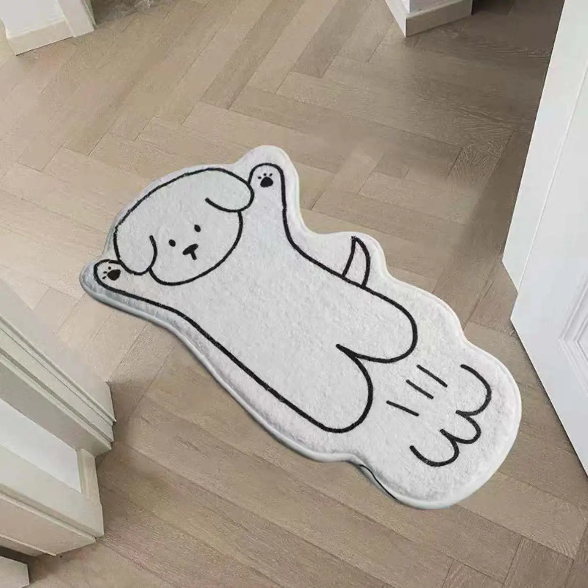 Ins Cute Animal Carpet Bathroom Absorbent Floor Mat Bedroom Cartoon Cushion Bathroom Door Mat Toilet Floor Mat Non-slip Carpet