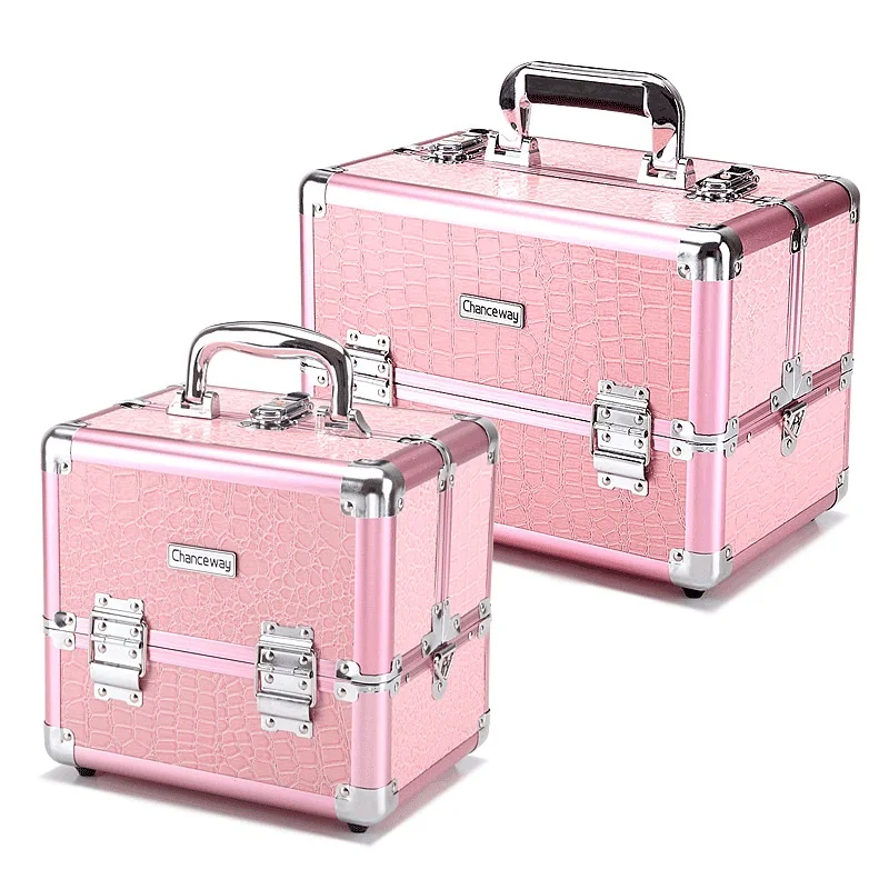 

Portable Cosmetic Makeup Storage Box,Beauty Nail Tool Multi Storey Box