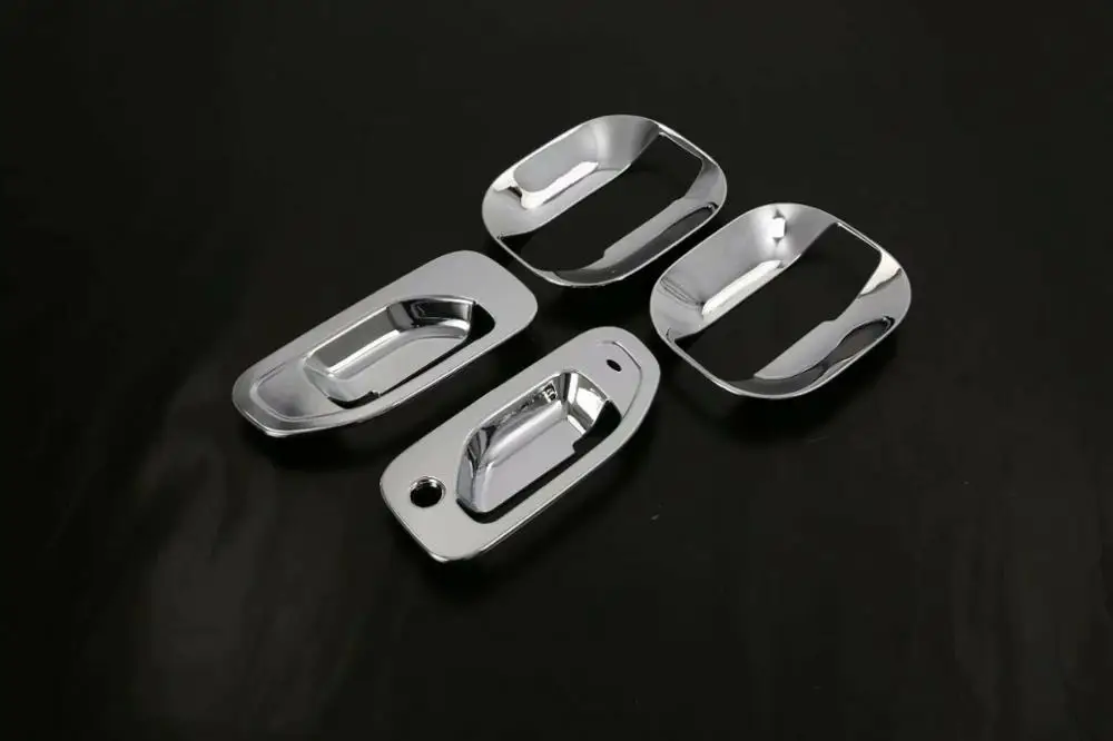 Chrome ABS Full Set Door Handle Bowl Cover Trim for 2009-2020 Nissan NV200 Smart Key 8PCS