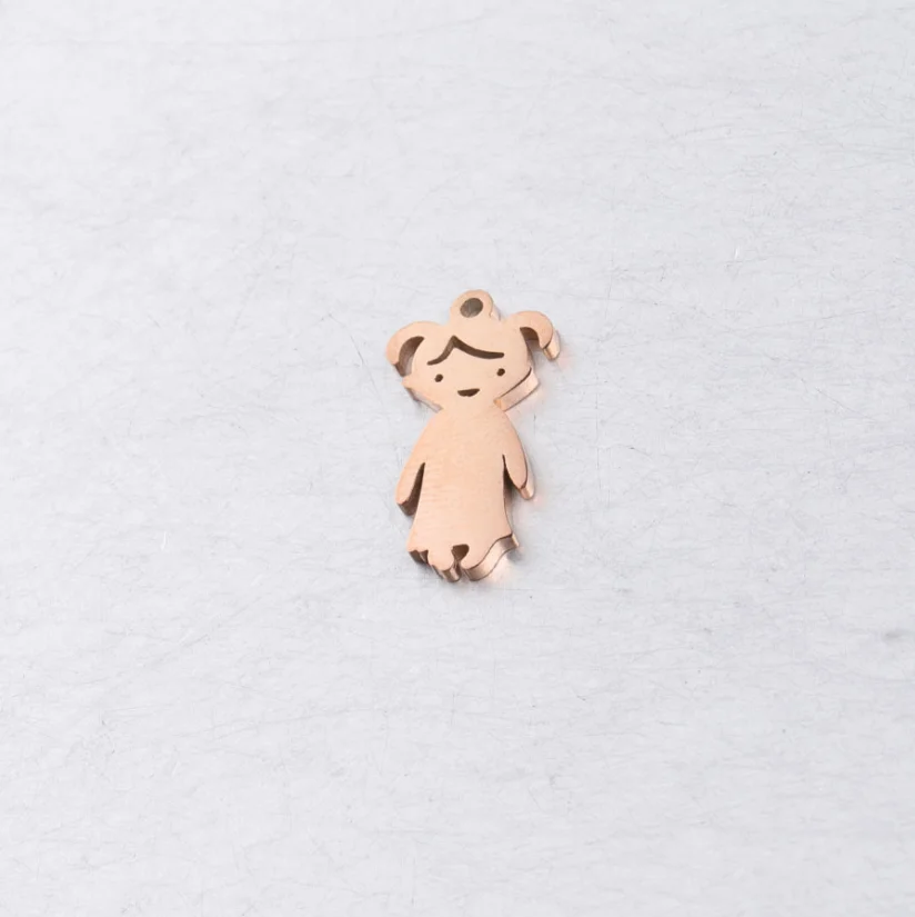 10 stks/partij Leuke Meisjes Jongens Charms Spiegel Polish Rvs Hanger Voor DIY Mode-sieraden Accessoires Groothandel