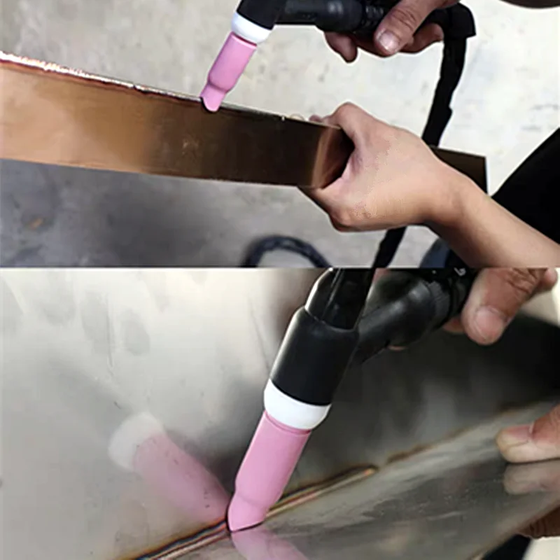 20 PZ Materiali di consumo TIG Kit raccordi Ugello in ceramica angolo interno ed esterno clip in rame ugello guida coda pistola per WP17 WP18 WP26