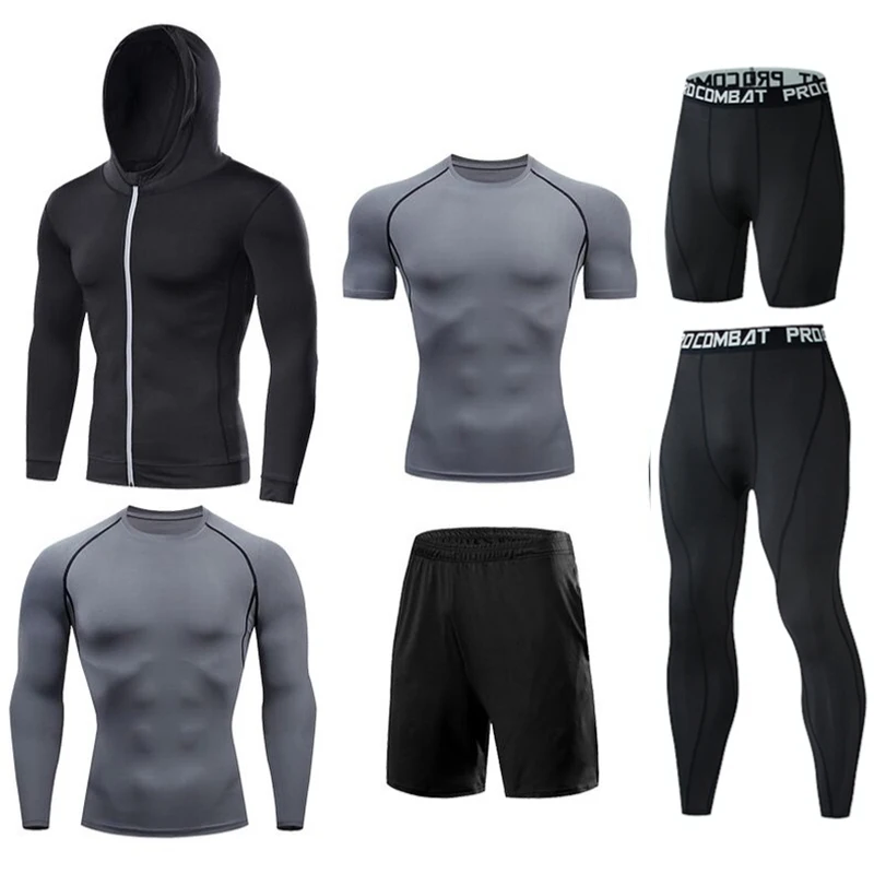 Herren-Lauf-Kompressions-T-Shirts, schnell trocknend, Fußballtrikot, Fitness, eng, Sportbekleidung, Fitnessstudio, Sport, kurzärmeliges Hemd, atmungsaktiv – Detail 17