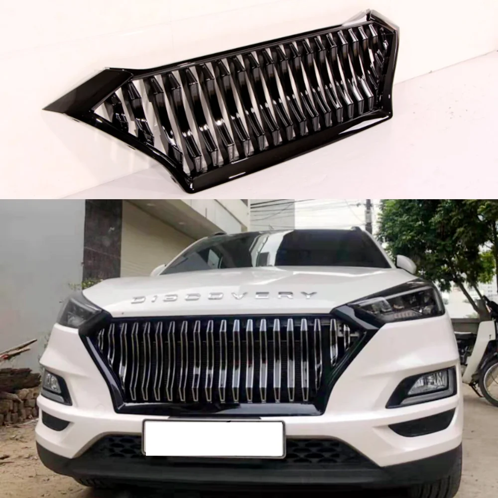 

ABS Car Front GT racing grille radiator grille fits for Hyundai Tucson 2019 2020 ABS grille gloosy black