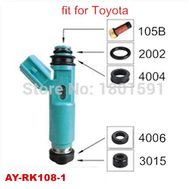 Hot sale in aftermarket Fuel Injector repair ktis for 23250-22040  195500-3110 for toyota 1.8L replacement parts (AY-RK108-1)