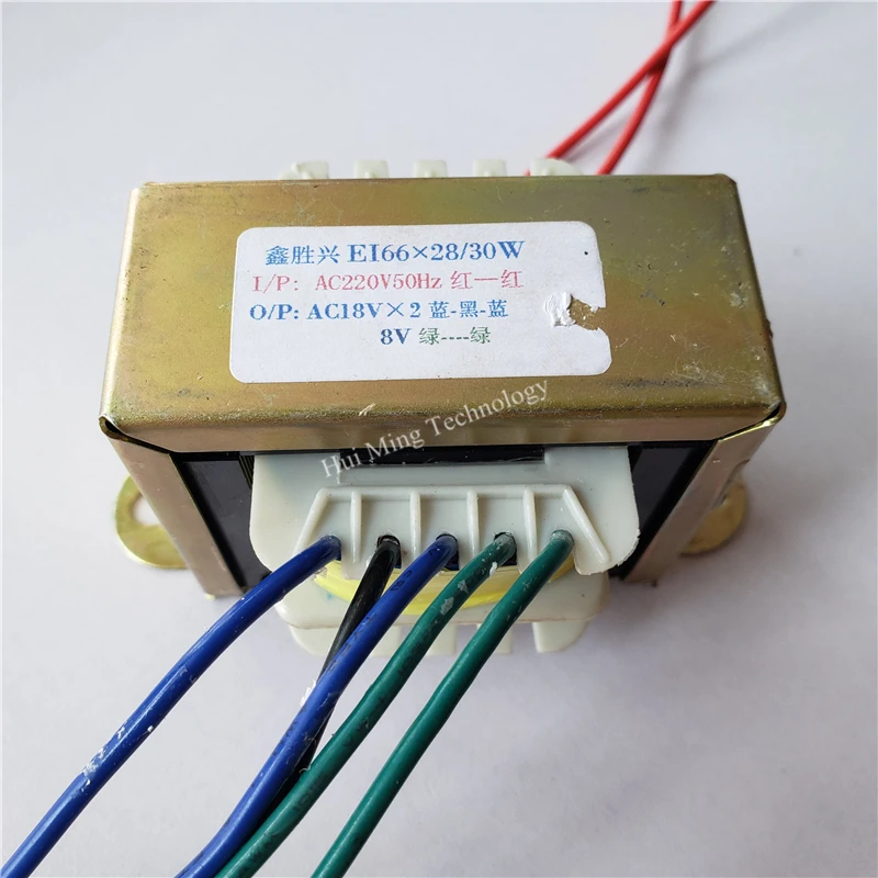 18V-0-18V 0.72A 8V 0.5A 30VA Transformer 220V EI66*28 Multimedia Amplifier Active Speaker Audio Subwoofer Transformer H-40