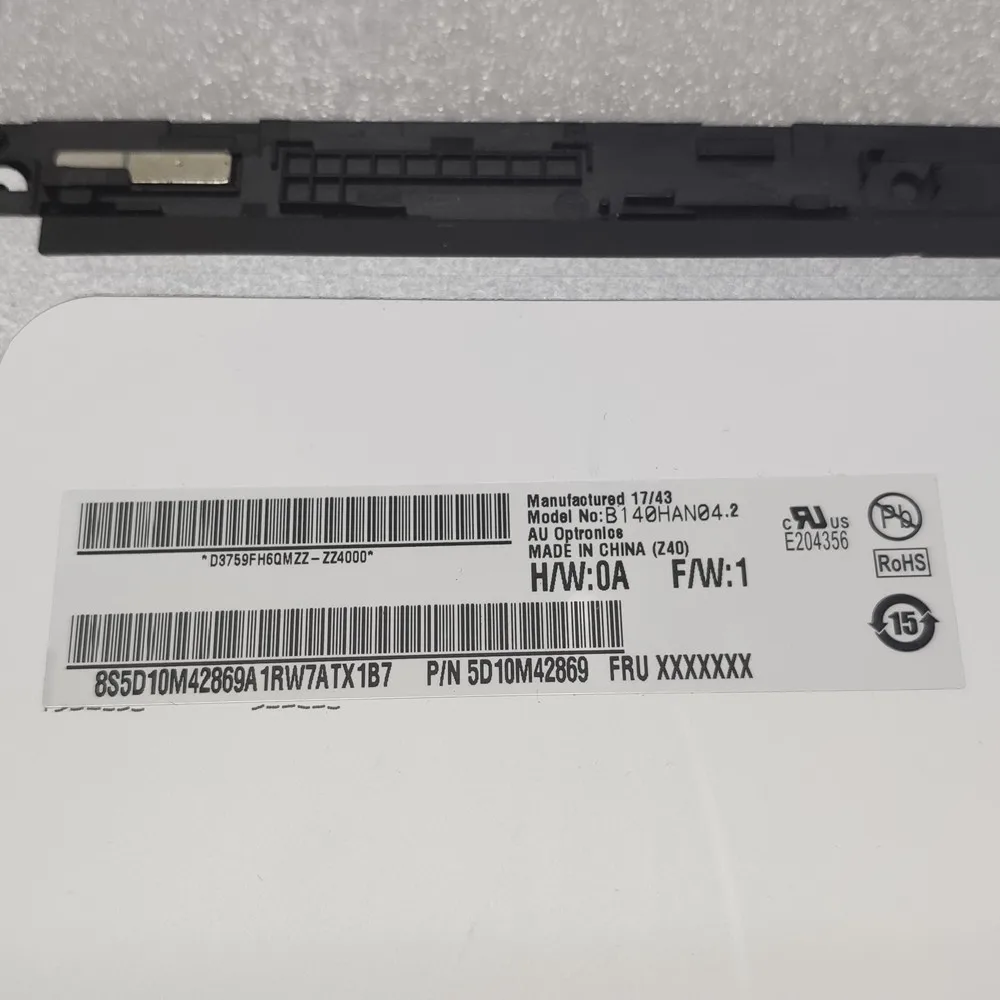 Imagem -05 - Tela Lcd Usada Customizada para Lenovo Yoga 52014ikb Flex 5-1470 Kit de Montagem de Digitalizador Touch com Moldura