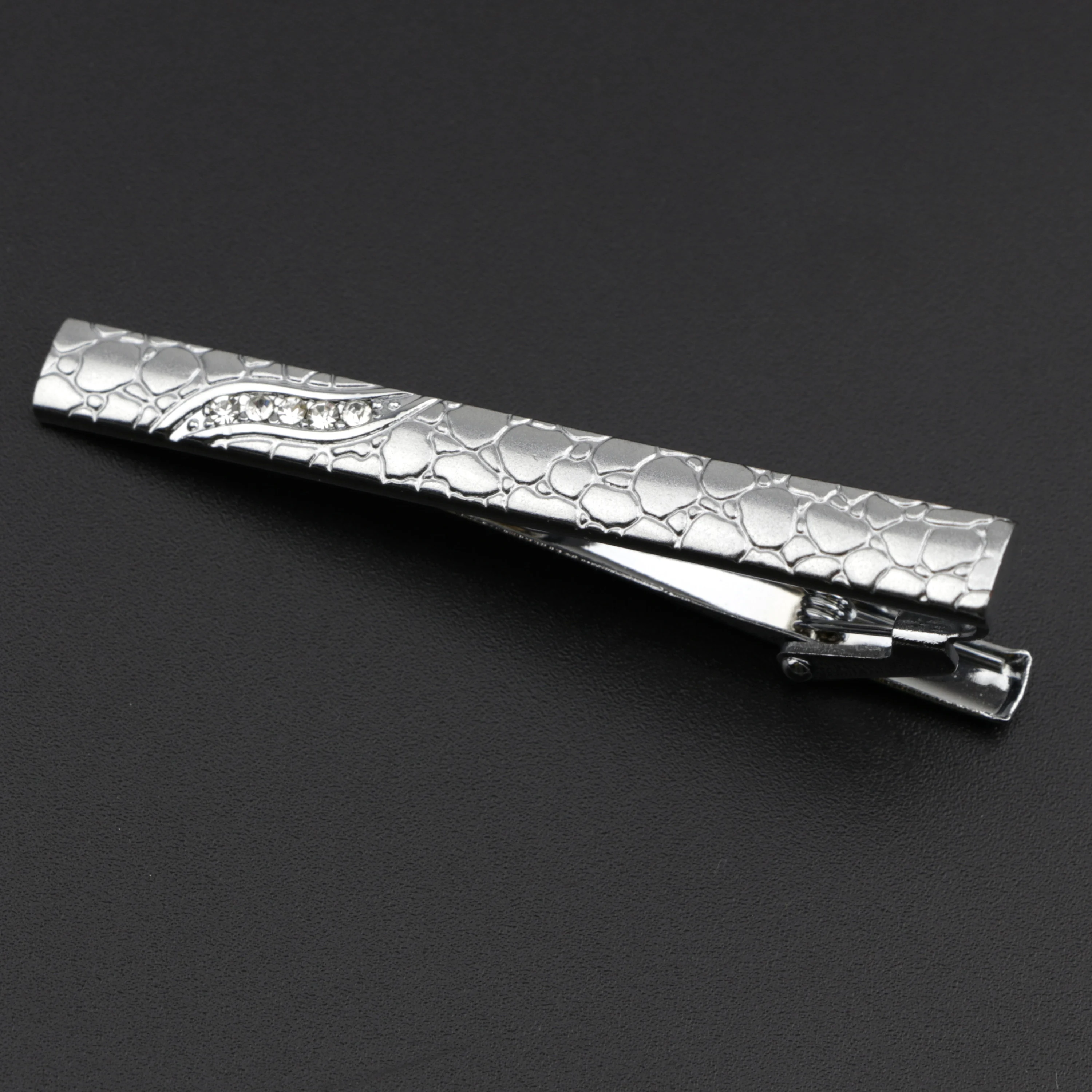 مشبك من النيكل للرجال ، إكسسوارات ، جودة عالية ، نمط عصري ، نقش معدني ، شريط بسيط ، قفل عمل ، هدية دبوس عملي #4