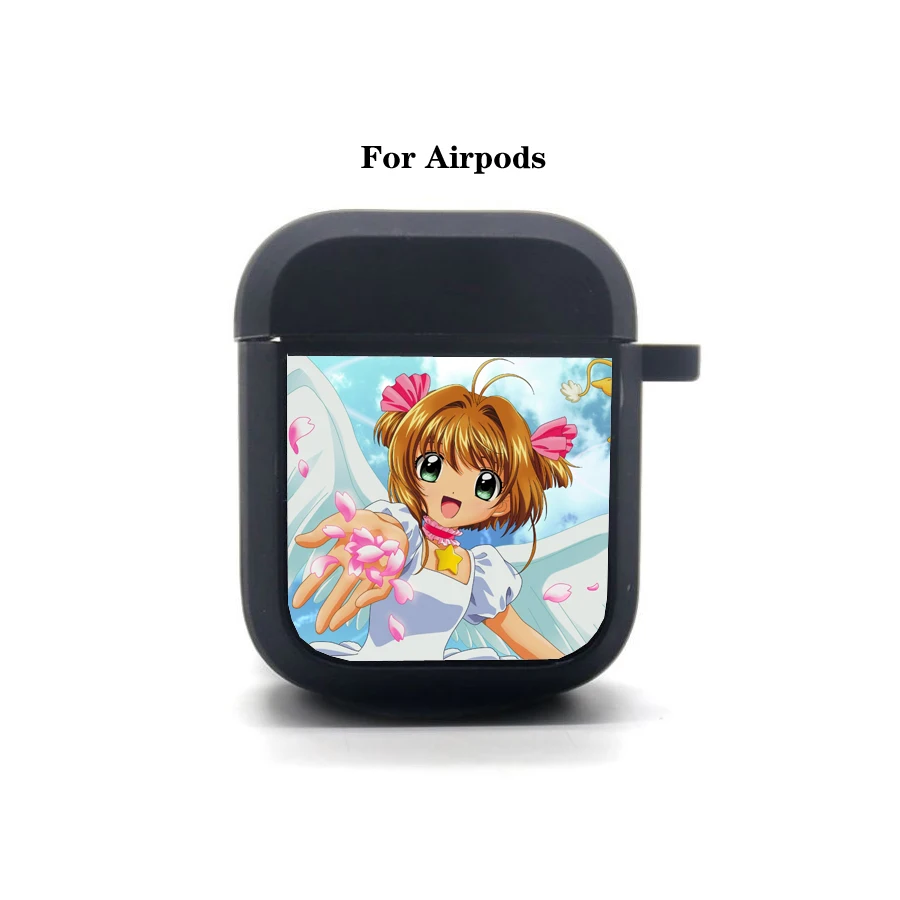 Anime Cardcaptor Sakura AirPods case Cover Apple AirPods Earphone bag Soft Silicone Bluetooth Protective Earphone Case