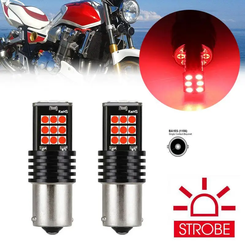 Red LED Flashing Storbe Rear Turn Signal Light For Harley XL1200T 1200V 1200X 1200N 1200L 1200R 1200C XL883 Dyna Super Glide etc