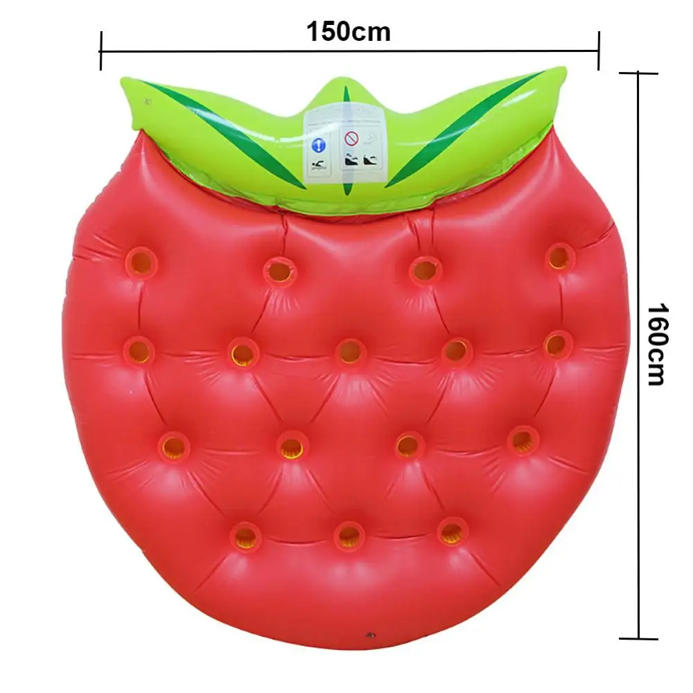 40% Hot Sales!!!Inflatable Strawberry Swimming Pool Float Air Mattress Raft Water Party Bed Mat