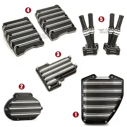 CNC Gauge Transmission rocker pushrod lifter block cam covers for harley 2008-2013