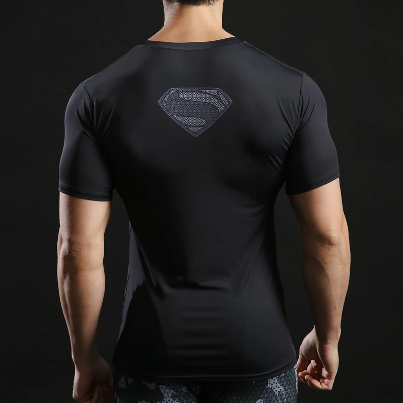 3D Printed T shirts Men Compression Shirt Comics Pattern Cosplay Costume Clothing Quick Dry Short Sleeve Summer Tops For Male