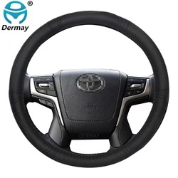 Genuine Leather Car Steering Wheel Cover for Toyota Land Cruiser Prado 90 100 120 150 200 300 Fj Cruiser Auto Accessories