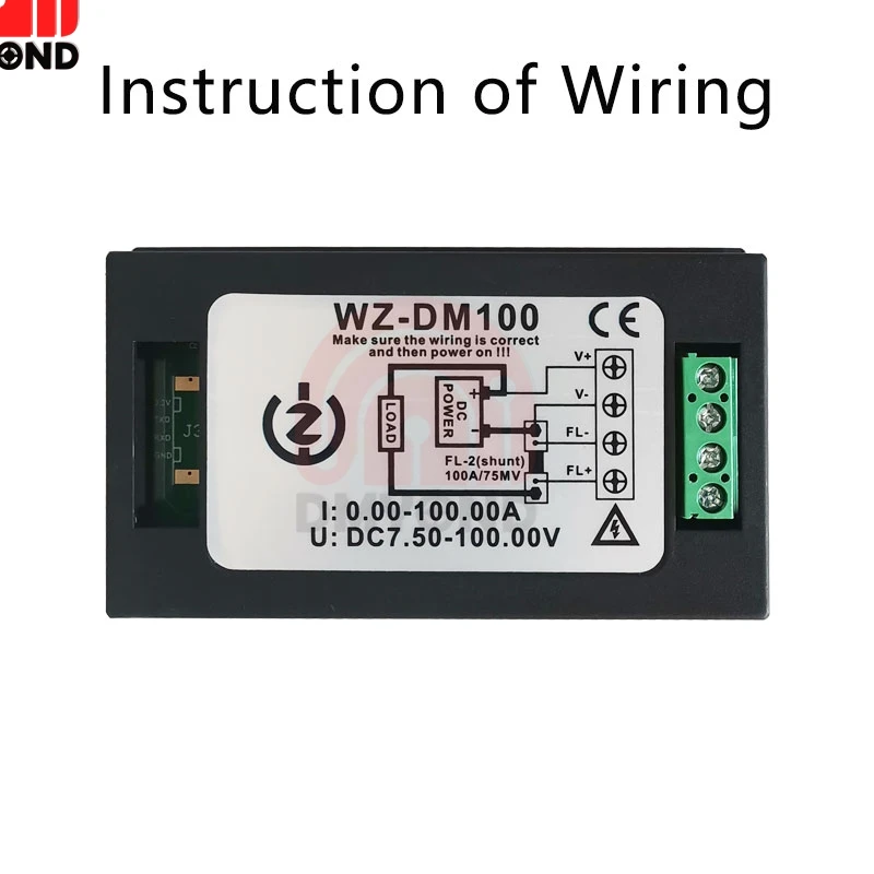 20/50/100A DC100V  LCD Digital Voltmeter Ammeter Volt Voltage Current Power Energy Detector Test Monitor Amperimetro Meter Shunt