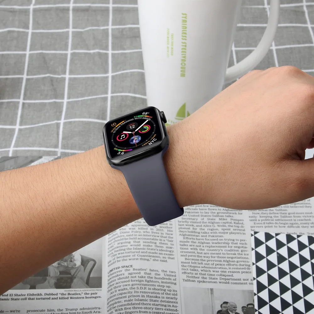 Silikonarmband für Apple Watch-Armbänder 45 mm 44 mm 40 mm 41 mm 49 mm 42 mm 46 mm Sportarmband iwatch Serie SE 6 7 8 9 10 11 Ultra 3 2 – Detail 7