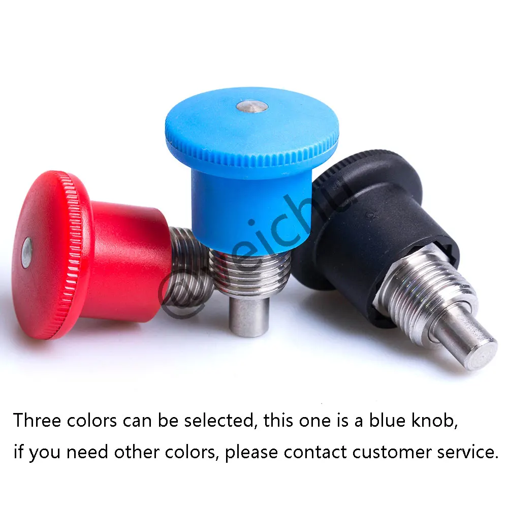 VCN218 Neue Blau Kunststoff Knopf Dübel Edelstahl Mini Rastbolzen Mit Rest Position