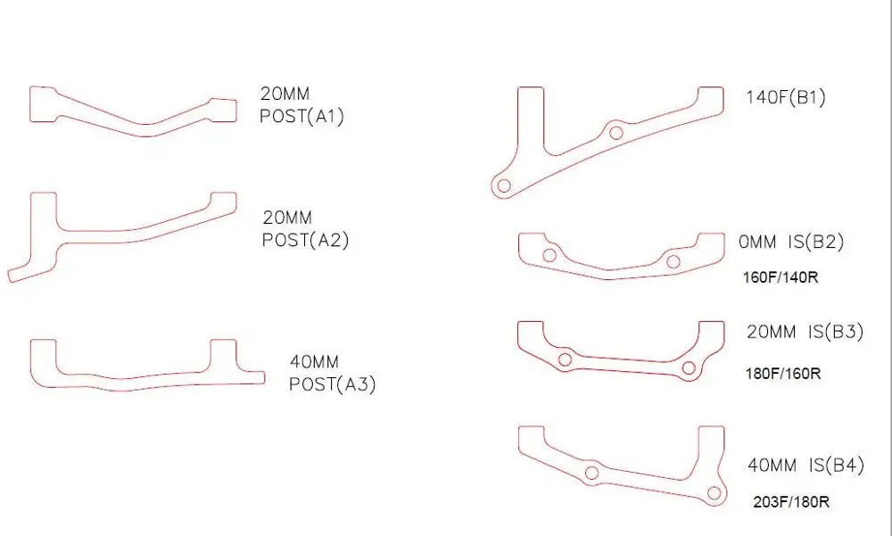 ZOOM Disc Brake Mounting Adapter Front F160/R140 Rear R160/F180 for All Disc Brake Caliper F160 R160  bike disc brake converter